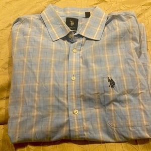 US Polo Assn Long Sleeve Button Up Shirt- XXL